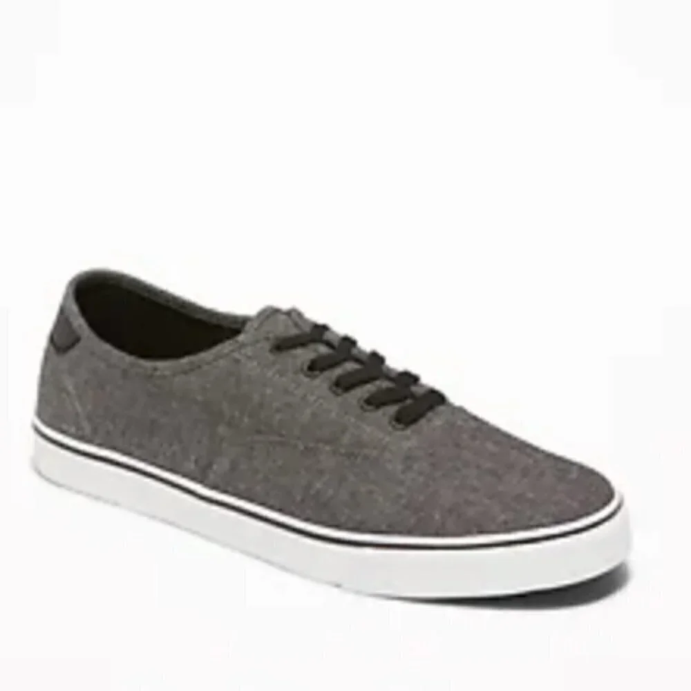 Old Navy Men's Size 9 Lace-Up Sneakers Medium Gray Heather